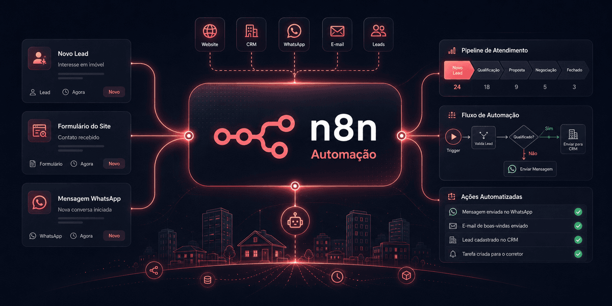 Automações: Automações habitvs: fluxos com n8n integrados ao hub imobiliário