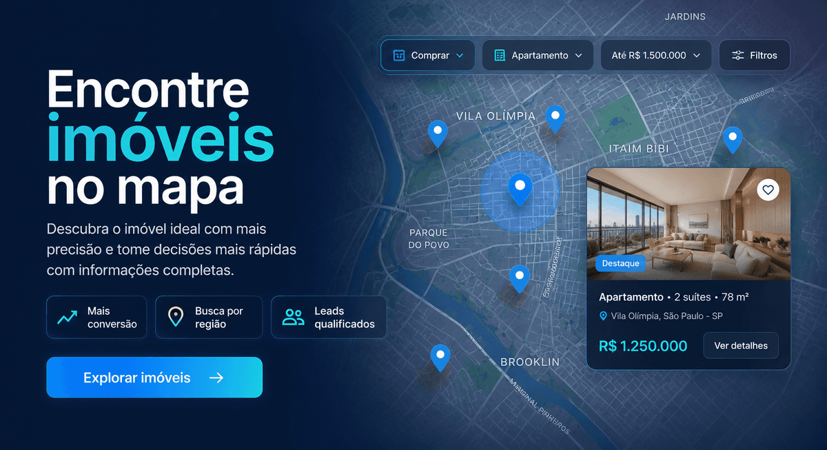 Portal imobiliário: Portal imobiliário habitvs: busca de imóveis por mapa